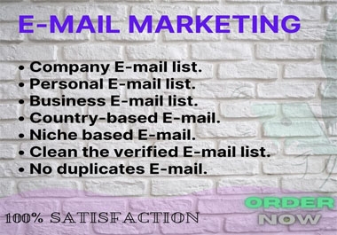 I provide 5,000 valid and verified email addresses for marketing of your esteemed business