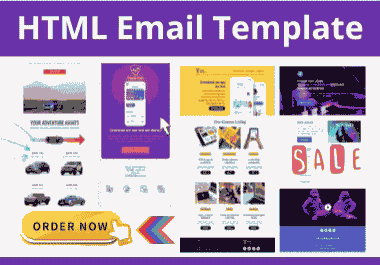 I will design a professional HTML email template or newsletter just
