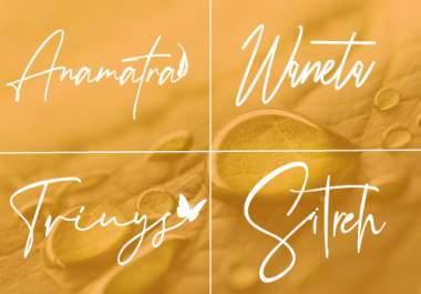 I will make or create real handwriting signature logo,  handmade unique design