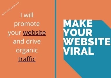 I will promote your website and drive organic traffic.