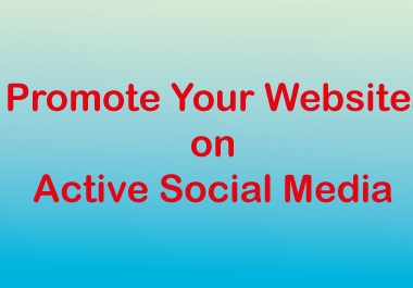i will promote your website on social media
