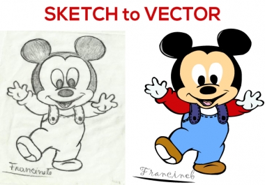 I will convert your image,  sketch,  logo to vector within 24 hours