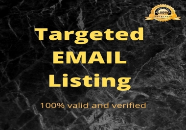 I will build valid & verified targeted email list for you business