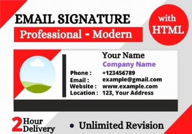 I will create a clickable html email signature for your email