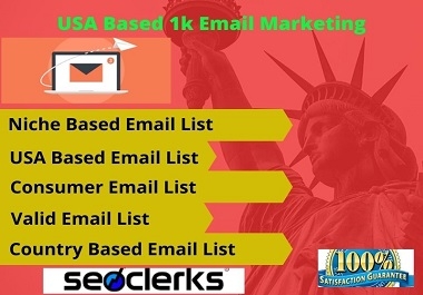 I will provide 1k USA based email for email marketing