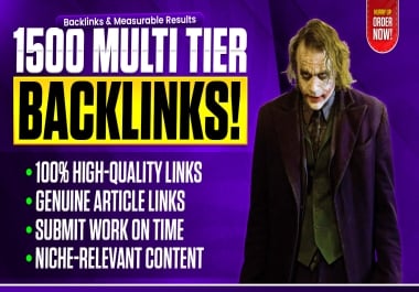 TURBOCHARGE Your SEO 1,500 High DA/DR Backlinks Multi-Tier Link Pyramid