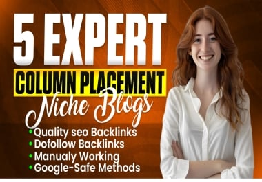 I Will Do Permanent SEO Backlinks Niche-Relevant Blog Article Placement Service