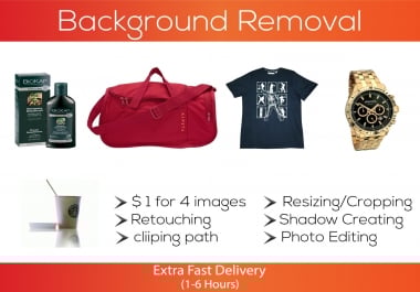 I will remove product background, photo editing, transparent, image retouching.