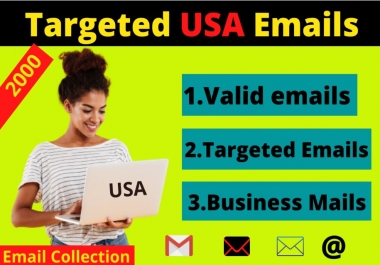 I Will Provide You 2000 Verified USA Email List with clean format