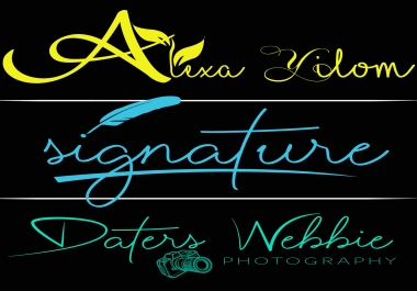 I will do standard and unique signature logo design