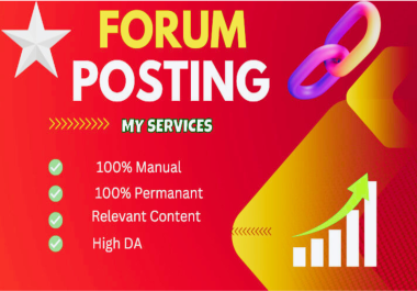 I will submit 40 forum posting backlinks on any forum