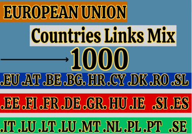 1000 European Union based domains EU backlinks