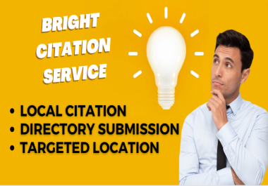 I will do 50 bright local citation and directory links for your targeted location