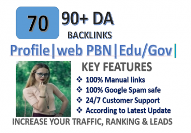 I Will MANUALLY Do 95+DA 25 PBN,  20 EDU Links,  25 Profile BackIinks for Google 1st Page