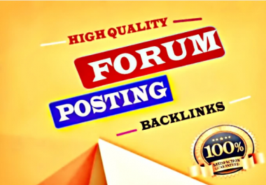 Manually Create 50+ da/pa 50 forum posting backlinks