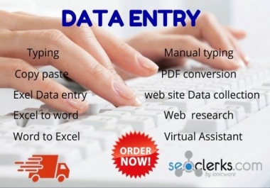 I will do data entry,  copy paste, typing and web research jobs.