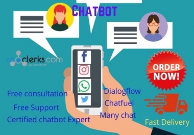 I will create a messenger chatbot in many chat,  chat fuel and dialog flow