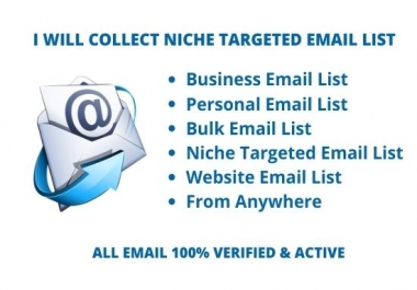 I will collect niche targated email list