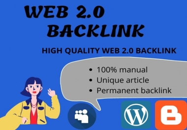 I will create 10 high quality web 2 0 backlinks For Ranking your website