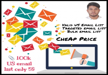 Provide you US 10k Valid Email list for your brand business by Email Marketing