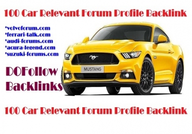 I Will Do 10 DOFollow Car Relevant Forum Profile Backlinks