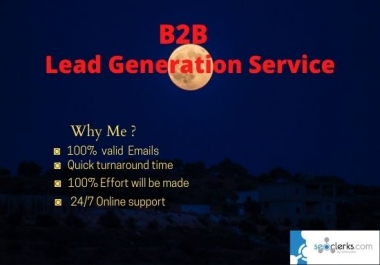 I will submit b2b lead generation and web research