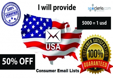 I will collect USA based consumer email list.