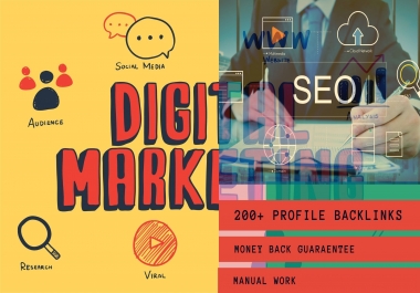 PROFILE BACKLINKS - I will create and offer 200+ backlinks