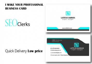I will do stylish and professional business card design