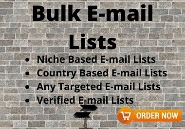 I will provide 1000 Niche Targeted Bulk Email Lists