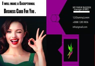 i will make a exceptional business card for you.