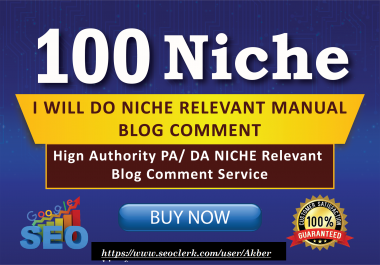 I will do 100 niche relevant blog comment backlinks low obl