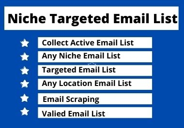 I will provide 1000 verified email list for any countries within one day