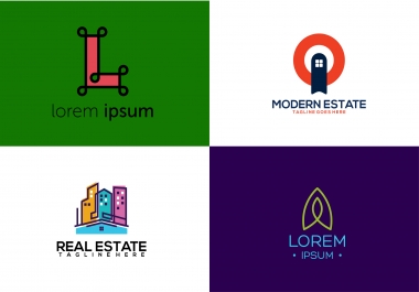 I will do minimalist flat logo design