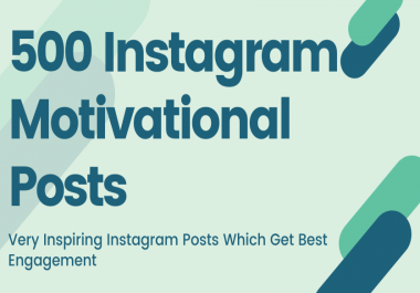 I will Design 500 Inspirational Quotes Instagram Posts With Your Logo on it