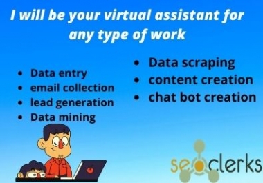 I will provide to your virtual assistant for any type of work