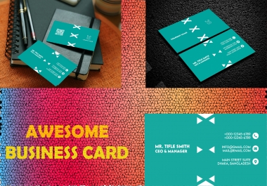 I will do awesome professional business card design