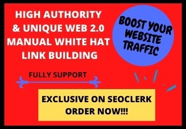 I will build 20 amazing google high authority web 2 0 backlinks