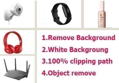 i will professionally remove background from 5 image