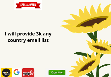 I will provide 3k any country email list