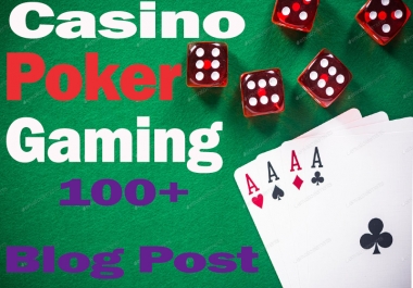I Will Create 100+ Casino,  Poker,  Gambling HQ Blog Comment Backlinks Manually