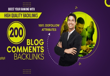 Get 200 MANUAL Dofollow Blog comments Backlinks on High DA Sites