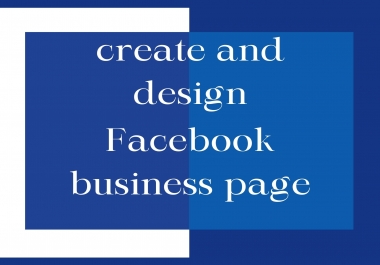 I will create and design facebook business page