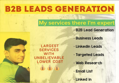 I'll provide B2B leads generation and web research for you