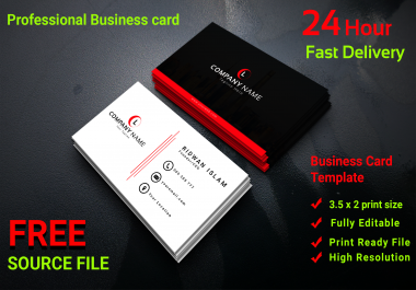 I will design unique professional Business card within 24 hours