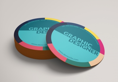 I Will Design Professional Circle or Rounded Business Card