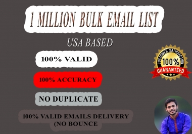 I will provide you 100k USA based Bulk Email list clean and verified