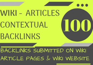 Provide 330+ High Quality Wiki articles contextual backlinks