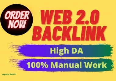 Get 12 High DA Web 2.0 backlinks to boost your ranking