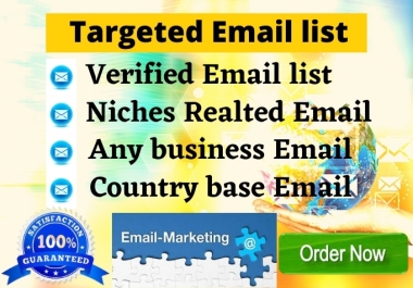 I will collect Niche Targeted 1000 verified bulk Email list